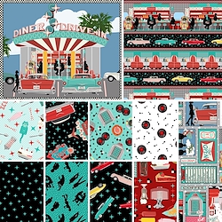 Blank Quilting Diners & Drive-Ins Full Collection without the Panel